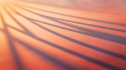 Stunning abstract patterns created by long shadows on a warm, textured surface, evoking a serene and artistic atmosphere.