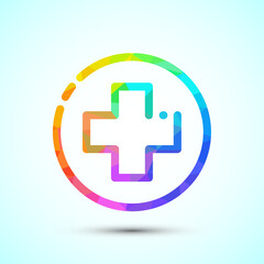 Fototapeta premium Medical and healthcare icon design illustration, icon for medical apps and websites, low poly style
