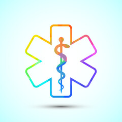 Medical and healthcare icon design illustration, icon for medical apps and websites, low poly style