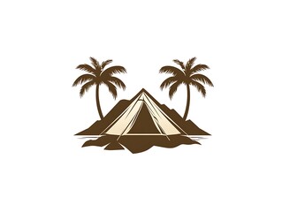 Stylized Tent Concept on Rocky Terrain