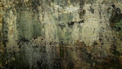 Obraz premium weathered abstract wall texture with muted green and brown tones, perfect for rustic background and artistic design