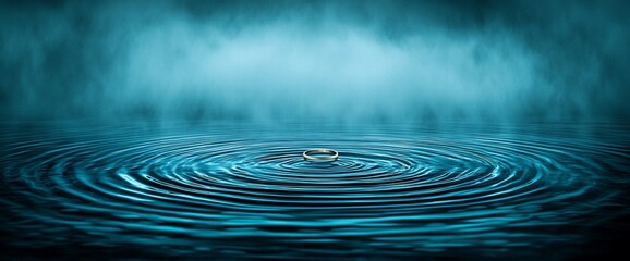 Fototapeta premium Water Drop Ripples Mystical Background