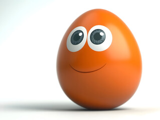 Knopka Egg With Eyes Sits on a Wooden Surface in a Playful Display of Color and Whimsy, Evoking a Sense of Joy and Curiosity Amidst a Softly Blurred Background