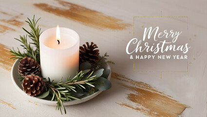 christmas decoration with candle