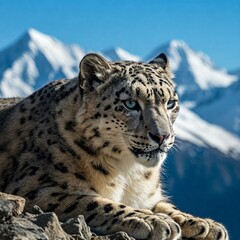 Obraz premium snow leopard portrait