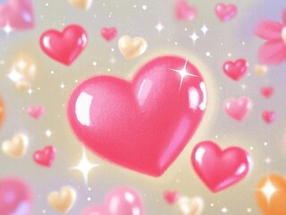 pink hearts background
