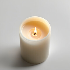 burning candle on a black background