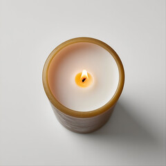 candles on a white background