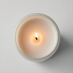 white candle on black background