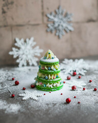 Macarons. French sweets in different variations