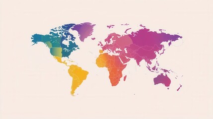 Colorful Abstract World Map Design