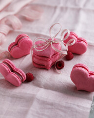 Macarons. French sweets in different variations