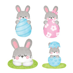 Set of Watercolor Pink Tulip Illustration for sping card , greeting card