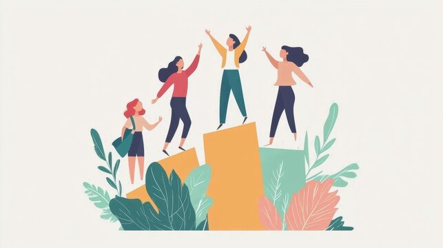 Women Celebrating Success with Joy and Team Spirit