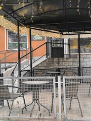 summer terrace in the cafe