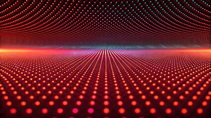 Red Digital Wave Dots Futuristic Wallpaper Background