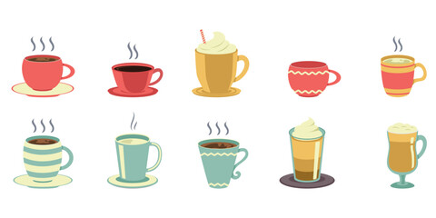 Cup Drink Illustration Set