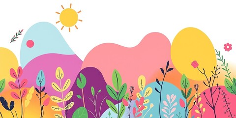 Colorful Eco-Friendly Illustrations in Vibrant Hues