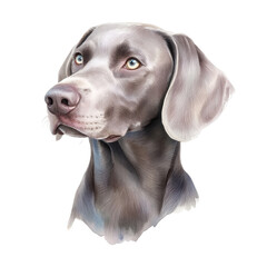 Weimaraner Dog Portrait.