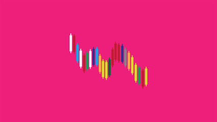Abstract stock market, down market vector illustration.