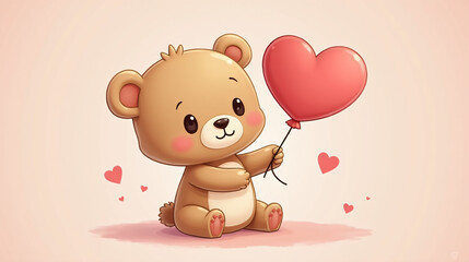 Fototapeta premium Adorable Embrace: Cuddly Teddy Bear for a Heartwarming Gift for Teddy Day