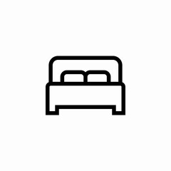 double bed icon sign vector