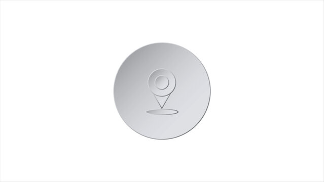 Abstract location icon simple on white background.