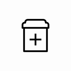 medical container icon sign vector