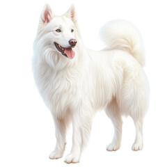 Majestic White Dog Portrait.