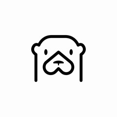 otter face icon sign vector