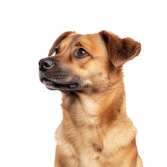 Obraz premium Adorable Brown Dog Looking Up.