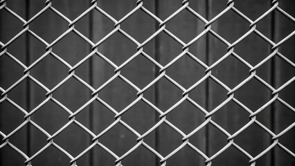 Fototapeta premium Black and White Fence Geometric Pattern with Symmetrical Design