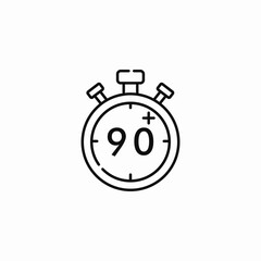 additional timer icon sign vector