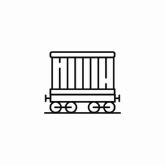 cargo train icon sign vector