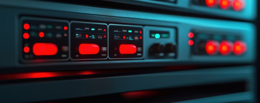 Powerful server processing streaming media, optimizing high-quality video and audio delivery for millions of users worldwide