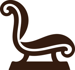 Obraz premium black leather chair, chair icon illustration isolated vector sign symbol