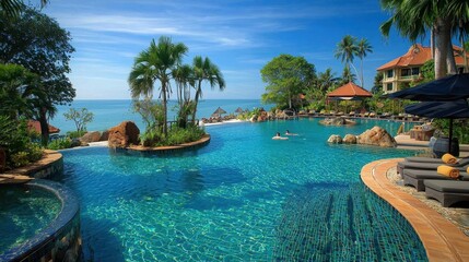 Beachfront Resort Pool with Ocean View