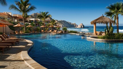 Beachfront Resort Pool with Ocean View
