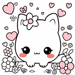 Whimsical Kawaii Creature Art: Fun, Colorful, Soft Pastel Illustration – Cute & Playful Design