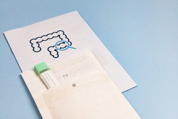 Rectal cancer screening test for home use and lab delivery