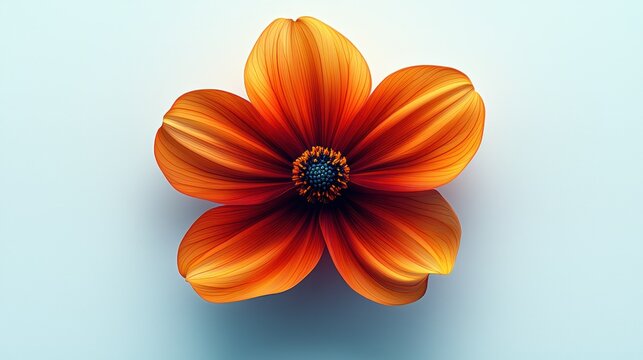 Orange flower close-up on light background - Powered by Adobe