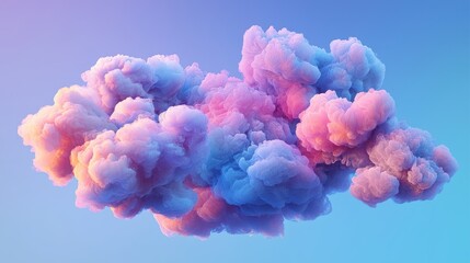 Fototapeta premium Colorful cloud of pink and blue smoke swirling in the air creating an abstract background