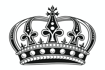 The Allure of a Luxurious Crown Black color line art.eps