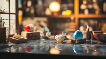 Luxury dining setup with warm ambiance