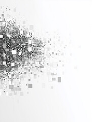 Obraz premium Silver colored flat digital pixel art modern design isolated on white