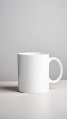 white cup on a white background vertical image