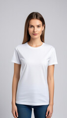Fototapeta premium white tshirt mock up vertical view mobile view