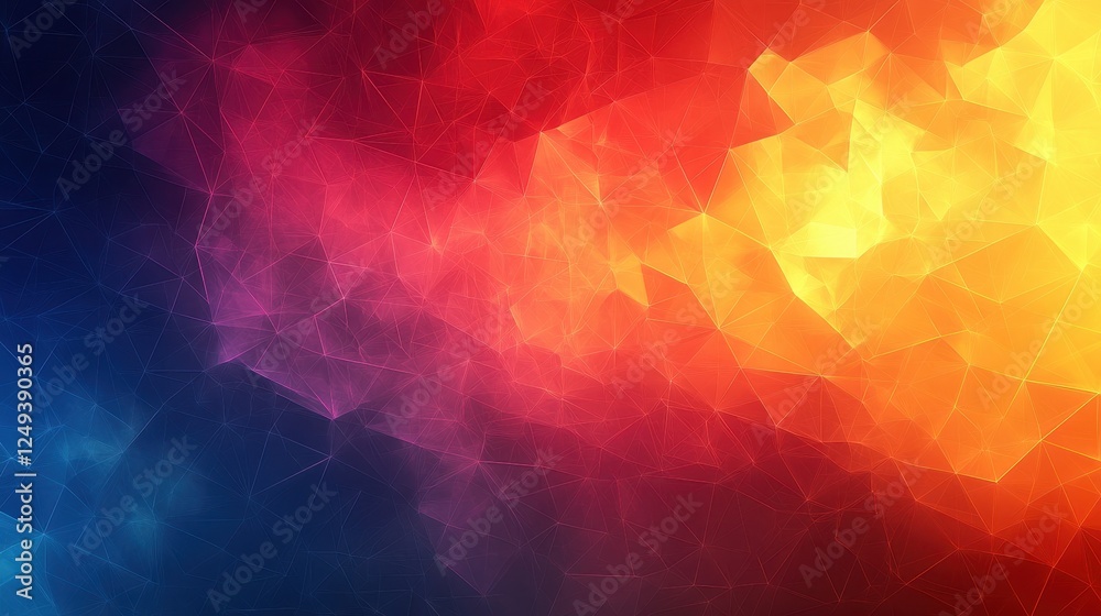 Poster abstract fiery polygonal background; website design