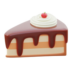 3d cute cake illustration