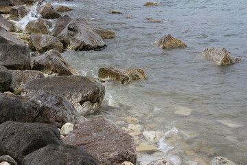 sea coast with rocks